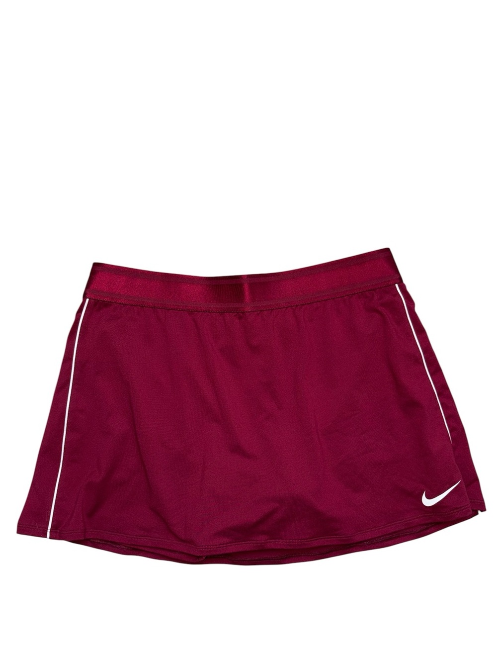 WOMANS Nike Maroon Dri-Fit Athletic Skirt with White Logo